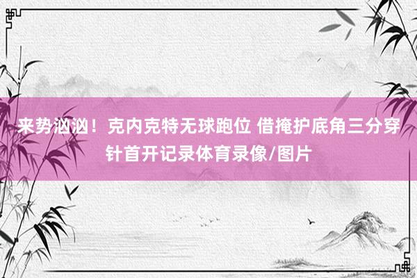 来势汹汹！克内克特无球跑位 借掩护底角三分穿针首开记录体育录像/图片