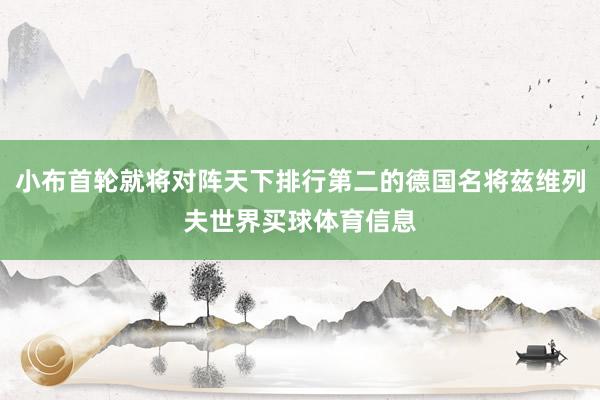 小布首轮就将对阵天下排行第二的德国名将兹维列夫世界买球体育信息