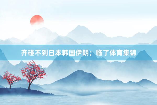 齐碰不到日本韩国伊朗；临了体育集锦
