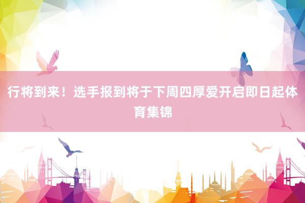 行将到来！选手报到将于下周四厚爱开启即日起体育集锦