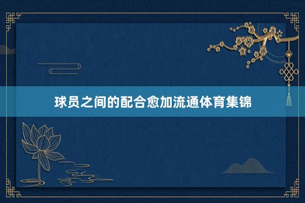 球员之间的配合愈加流通体育集锦