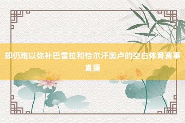 却仍难以弥补巴雷拉和恰尔汗奥卢的空白体育赛事直播