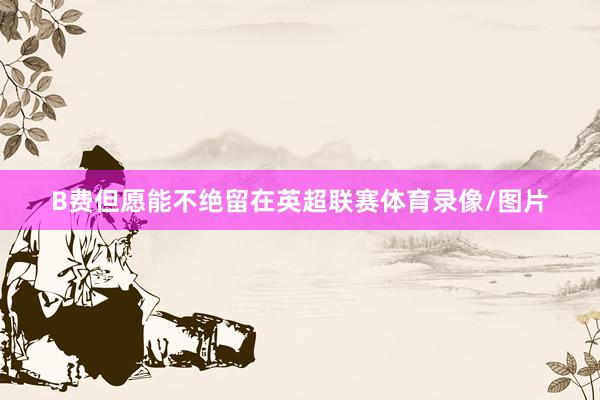 B费但愿能不绝留在英超联赛体育录像/图片