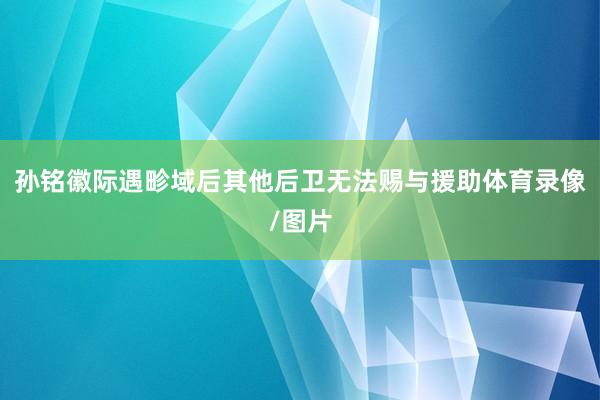 孙铭徽际遇畛域后其他后卫无法赐与援助体育录像/图片