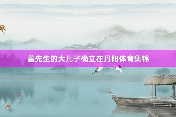 董先生的大儿子确立在丹阳体育集锦