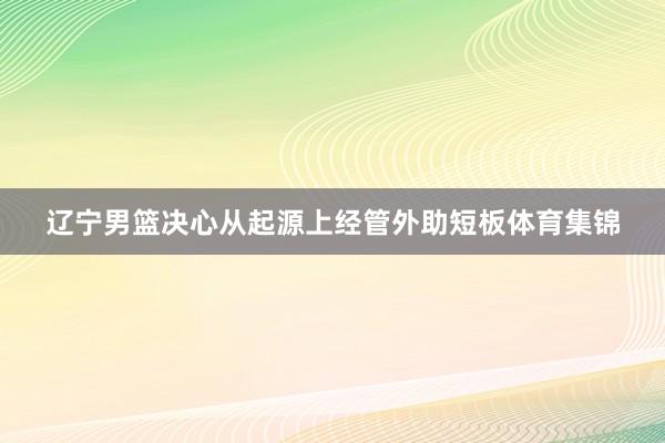 辽宁男篮决心从起源上经管外助短板体育集锦