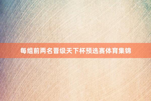 每组前两名晋级天下杯预选赛体育集锦