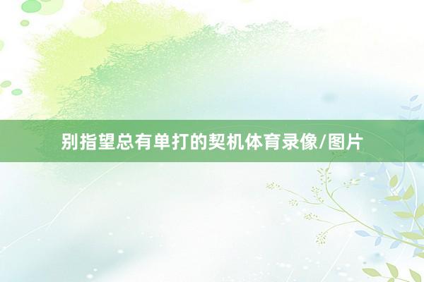 别指望总有单打的契机体育录像/图片