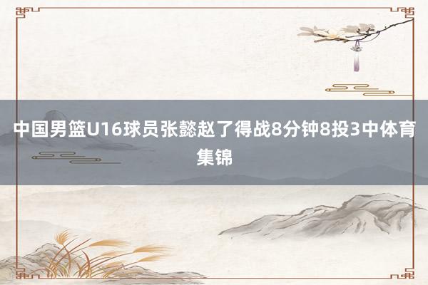 中国男篮U16球员张懿赵了得战8分钟8投3中体育集锦