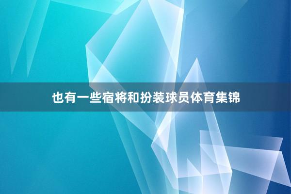 也有一些宿将和扮装球员体育集锦