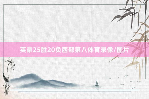 英豪25胜20负西部第八体育录像/图片