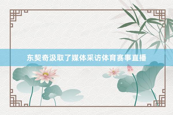东契奇汲取了媒体采访体育赛事直播
