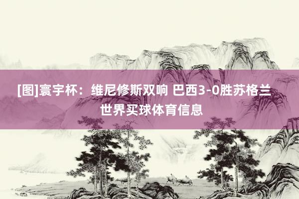 [图]寰宇杯：维尼修斯双响 巴西3-0胜苏格兰    世界买球体育信息