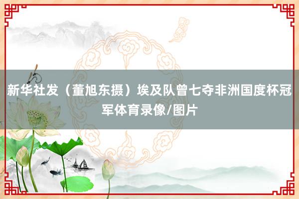 新华社发(董旭东摄)埃及队曾七夺非洲国度杯冠军体育录像/图片